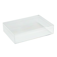 Boîte d'Emballage Personnalisée pour Desserts en Acrylique, Grande, Plate et Transparente, Conteneur à Tiramisu pour Sushi, Bonbons, Gâteaux et Chocolats