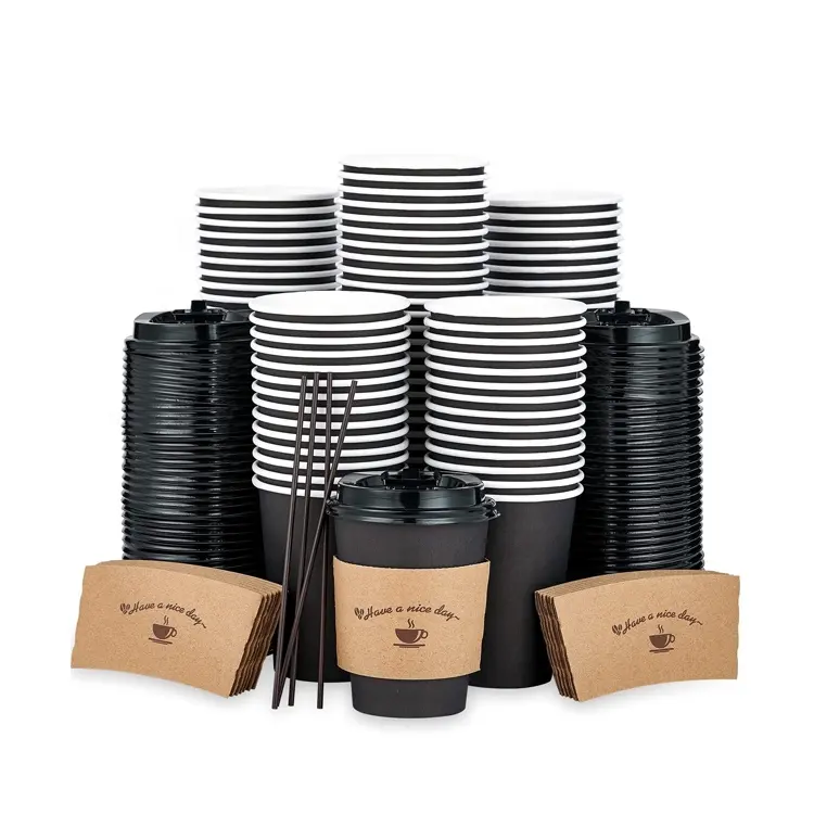 Производитель, компостируемые на вынос Горячие биоразлагаемые одноразовые бумажные кофейные чашки с логотипом, напечатанные на заказ