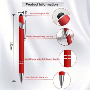 Stylo publicitaire personnalisé en plastique avec impression tactile, 0,5 mm, cadeau promotionnel, encre noire, options multicolores - Product Image 3