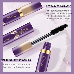 <span class=keywords><strong>Mascara</strong></span> 4D en fibres imperméable, volumisant et allongeant, recourbe les cils, longue tenue, anti-bavures, maquillage noir - Product Image 4