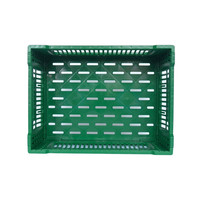 Caisse de stockage de légumes empilable, en plastique PP recyclable de qualité alimentaire, conteneur pliable pour la logistique, style maillé
