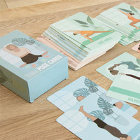 Impression personnalisée Cartes de position colorées Relax Calm Down Corner Health Sports Yoga Pose avec boîte souple Tuck