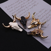 T2506 Pendentifs OX classiques Plaqué or argent Bétail Taureau & Cowhead Longhorns Pendentif pour tout le monde