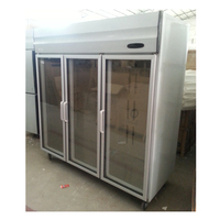 Congélateur vertical à température unique Flishel Restaurant WD-1.6L6 avec compresseur Aspera, 3 portes vitrées, acier inoxydable 304/201, 1600L