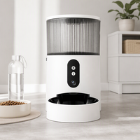 Distributeur automatique intelligent 3L pour animaux de compagnie avec caméra HD, contrôle via application WiFi, enregistreur vocal, distributeur de nourriture programmable, portable et rechargeable pour chats et chiens