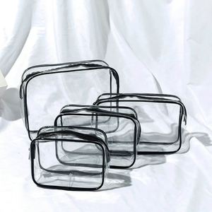 กระเป๋าใส่เครื่องสำอางแบบซิปใส PVC สำหรับผู้หญิง แฟชั่นสำหรับการเดินทาง จัดเก็บอุปกรณ์อาบน้ำและเครื่องสำอาง - Product Image 3
