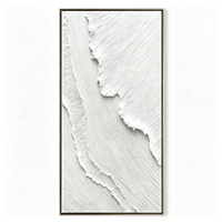Peinture à l'huile abstraite moderne 100% peinte à la main, texture 3D épaisse, art mural minimaliste sur toile pour la décoration du salon
