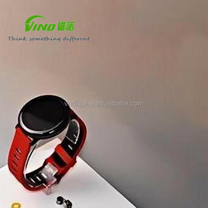 Hiện đại tối giản màu trắng Countertop Smartwatch hiển thị đứng với khe cắm thẻ thông tin, cửa hàng bán lẻ xem Showcase - Product Image 2