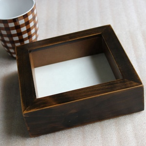 Hot Bán Thân Thiện Với Môi Trắng Hộp Gỗ Cổ Khung Trang Trí Nội Thất <span class=keywords><strong>3D</strong></span> Bóng Hộp Khung Hình Ảnh - Product Image 3
