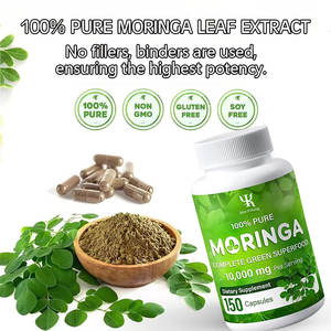 Capsules de complément alimentaire OEM 100% pur <span class=keywords><strong>Moringa</strong></span> superaliment vert complet végétalien augmenter l'énergie et la digestion capsules dures - Product Image 2