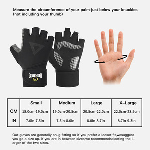 Nuevos Guantes de Gimnasio Gounod de Medio Dedo con Palma de PU Gruesa Antideslizante y Paño de Microfibra Absorbente, Respaldo de Malla Transpirable de Poliéster - Product Image 4