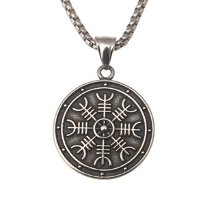 Círculo de Runas Vikingas Nórdicas, Joyería Moderna de Acero Inoxidable para Hombre, Estilo Retro Hip-Hop - Product Image 4