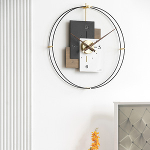 Wozoom Modern <b>Wall</b> <b>Clock</b> Round <b>Silent</b> Battery Powered Living Room Home Decor Elegant Design - Product Image 3
