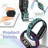 Bracelet de montre de remplacement en nylon élastique réglable pour Xiaomi Smart Band 10/Xiaomi Smart Band 9/Xiaomi Smart Band 8