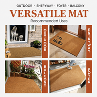 Tapis de porte extérieur personnalisé en fibre de coco antidérapant avec support PVC, imprimé sur mesure, vente en gros