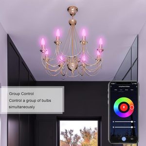 Lampadina LED Intelligente Antela E14 4.5W RGBW, Controllo App Wi-Fi, Dimmerabile, 15000 Ore, Efficienza 85 Lm/W, Luce da Tavolo - Product Image 4