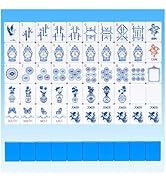 Jeu de Mahjong américain complet en résine acrylique brillante multicolore, 166 tuiles, bâtons de déplacement, tapis de mélange de cartes, sac