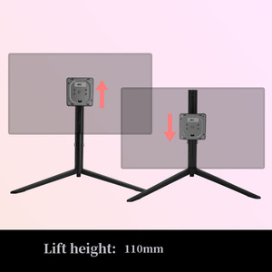 V-hình dạng cơ sở có thể đ<span class=keywords><strong>i</strong></span>ều chỉnh khung máy tính giữ màn hình cơ sở ổn định Màn hình nâng bảng đứng - Product Image 6