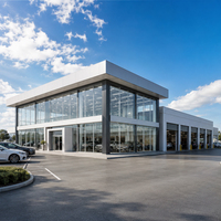 Estructura de Acero para Salón de Exposiciones de Automóviles 4S, Edificio Comercial con Tamaño Personalizado e Instalación Rápida, Suministro del Fabricante