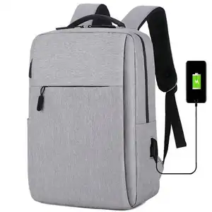 Design classique étudiant sacs d'école unisexe capacité en cuir bureau ordinateur sac en Nylon antivol personnalisé sac à dos pour ordinateur portable