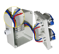 Boîtier de distribution d'énergie extérieur personnalisé 16A 230V IP65 étanche avec disjoncteur MCB, panneau électrique