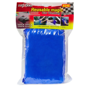 Serviette de lavage de voiture magique réutilisable Maxeed 34x44cm bleue, non toxique, écologique et sûre - Product Image 2