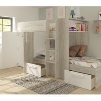 Lit superposé en bois moderne de luxe personnalisé avec glissière pour enfants et adultes, utilisation en chambre d'hôtel, matériaux écologiques