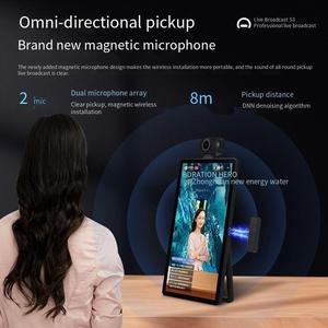 Machine de diffusion en direct intelligente BQKK S3 avec lumière de remplissage de beauté à aspiration magnétique et équipement de diffusion en continu de caméra HD - Product Image 6