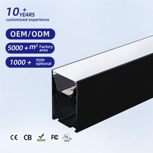 Modern Led Linear Pendant Lighting Aluminum Office Ceiling Batten Light 20W 40W 50W Commercial IP40 Rated Dimmable High CRI - Product Image 2