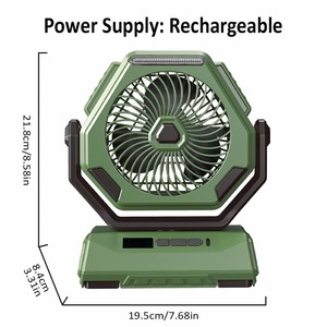 Nouveau ventilateur de camping 2024 de 6000 mAh, ventilateur d'extérieur rechargeable, ventilateur de plafond oscillant, climatiseur portable, refroidisseur d'air avec éclairage - Product Image 6