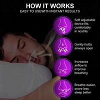 3 pièces/boîte Dilatateurs nasaux souples pour dormir, aide à la respiration contre le ronflement, favorise une respiration plus facile
