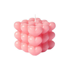 Venta caliente Etiqueta Privada 3D <span class=keywords><strong>cubo</strong></span> corazón burbuja vela Día de San Valentín boda <span class=keywords><strong>Rubik</strong></span> vela perfumada - Product Image 6