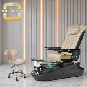 Ensemble de fauteuil et tabouret de pédicure de luxe beige avec bassin en cristal ambré, jet magnétique, mobilier de soin des <span class=keywords><strong>ongles</strong></span> personnalisé <span class=keywords><strong>pour</strong></span> salon de manucure, vente en gros - Product Image 1