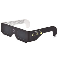 Lunettes d'éclipse solaire avec verres miroir en carton, logo personnalisé, vente en gros d'usine Kingvision, unisexe