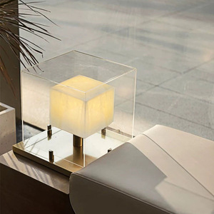 Marble Table Lamp Led Touch Control Rechargeable For Study Bedroom <b>Bedside</b> Hotel Reception - Product Image 2