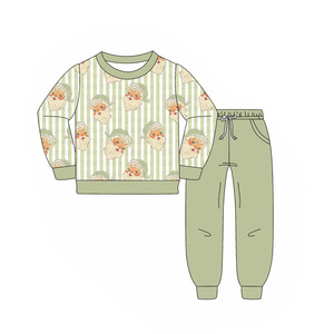 Précommande Noël Santa Imprimer <span class=keywords><strong>Petit</strong></span> Garçon <span class=keywords><strong>Pull</strong></span> Jogger Vêtements Tenues Enfants Boutons Chemise En Gros Frère Vêtements Styles - Product Image 4