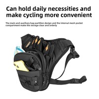 Sac de jambe tactique unisexe pour moto, multifonctionnel, imperméable, respirant, en PU, pour sport de plein air, sac banane/bandoulière 45