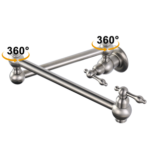 <span class=keywords><strong>Robinet</strong></span> de cuisine en laiton 2 poignées rotatif extensible <span class=keywords><strong>Double</strong></span> Joint bras oscillant <span class=keywords><strong>robinet</strong></span> pliant Pot <span class=keywords><strong>robinet</strong></span> de remplissage - Product Image 6