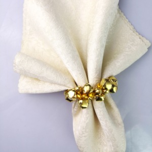 婚礼装饰用金银叮当铃餐巾戒指 - Product Image 4