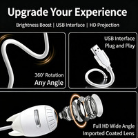 Projecteur USB Ciel Étoilé pour Voiture, Lampe de Projection d'Étoiles HD Flexible, Lumière d'Ambiance Intérieure Automobile, Projecteur de Nuit Étoilée