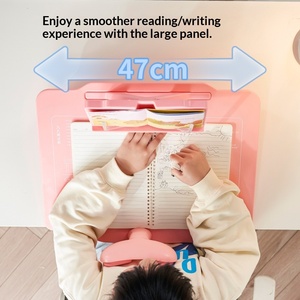 Soporte de Lectura Ergonómico y Ajustable para Escritorio, Organizador de <span class=keywords><strong>Libros</strong></span> de Plástico Rosa para Estudiantes - Product Image 4