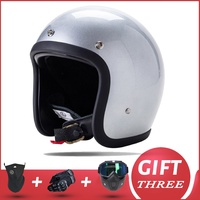 Casque de moto électrique certifié 3C BLD, en fibre de verre renforcée, léger, unisexe, style rétro, pour croisière