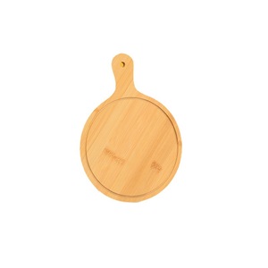 Tabla de bambú redonda para pizza, color madera natural, para servir carne, postres y en fiestas. - Product Image 5