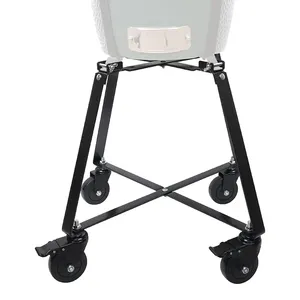 JH-Mech carrello di rotolamento gruzzolo Grill in metallo per la preparazione del Bbq da esterno con ruote per Caster pieghevole carrello per griglia per uova