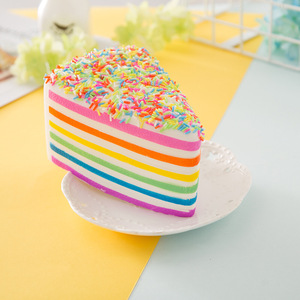 ของเล่นบีบคลายเครียดรูปเค้กเข็มสามเหลี่ยมสีสันสดใส ขนาดกลาง เด้งช้า - Product Image 3
