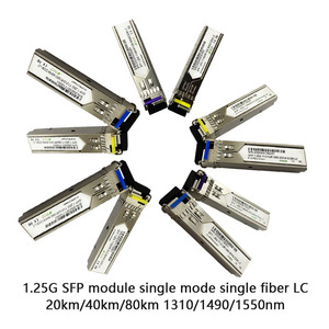 ตัวรับส่งสัญญาณไฟเบอร์ออปติก SFP 1.25G 1310nm 1550nm โหมดเดี่ยว ไฟเบอร์เดี่ยว LC 20 กม. DDM SM โมดูล SFP กิกะบิต - Product Image 2