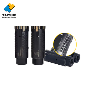 Broca de diamante de 20 mm con acabado de óxido negro para perforación en seco de granito, <span class=keywords><strong>Dekton</strong></span>, <span class=keywords><strong>cuarzo</strong></span>, rosca M14 - Product Image 1