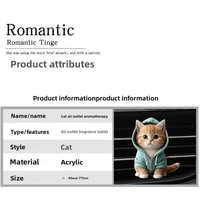 Clip de ventilation de voiture en plastique solide et étanche, diffuseur d'aromathérapie au design chaton mignon, évaporation naturelle, élimination des odeurs, longue durée