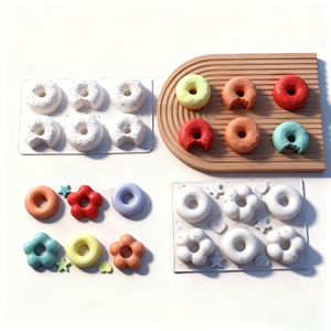 <span class=keywords><strong>Molde</strong></span> <span class=keywords><strong>de</strong></span> Silicona Redondo <span class=keywords><strong>de</strong></span> 6 Cavidades para Hacer Velas, Jabón, Pudín, Pasteles y Postres, Nuevo - Product Image 3