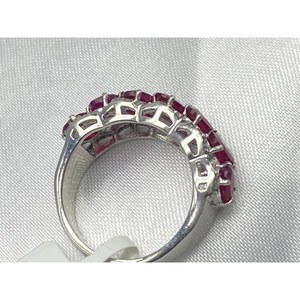 แหวนทับทิมหรูหราขายดีรุ่นใหม่ เงินแท้ 925 เหมาะสำหรับเป็นของขวัญ งานปาร์ตี้ งานแต่งงาน งานหมั้น พิธีทางศาสนา และงานอีเว้นท์ต่างๆ - Product Image 3